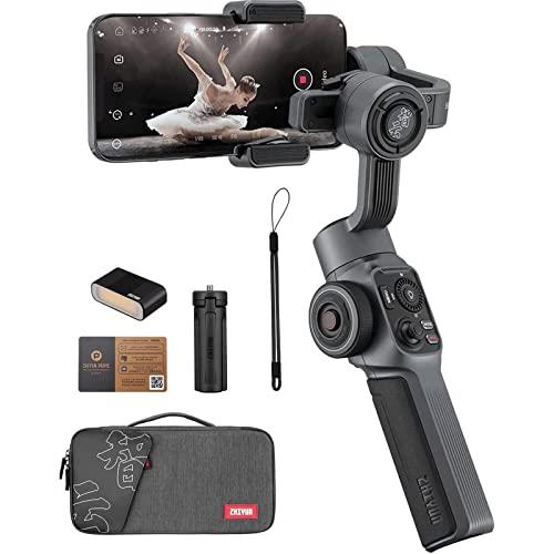 Zhiyun Smooth 5 Combo Kit 3-Axis Focus Pull & Zoom Capability Handheld Gimbal Stabilizer for Smartphone Like iPhone 13 12 Samsung Galaxy S8+