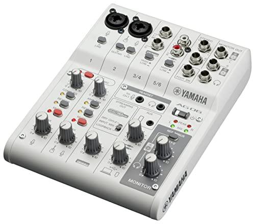 Yamaha 6-Channel Live Streaming Mixer, White
