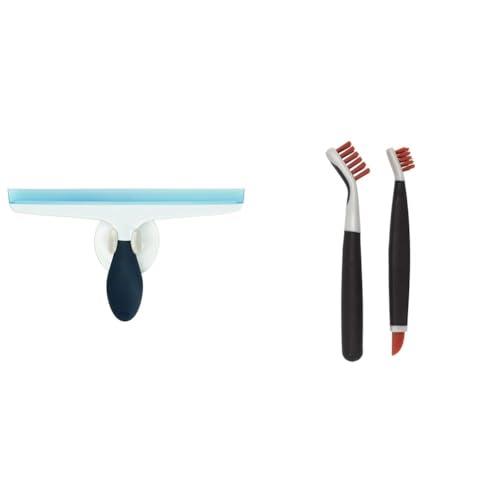 OXO Good Grips All-Purpose Squeegee, White, 1062122 and OXO Good Grips Deep Clean Brush Set