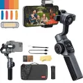 Zhiyun Smooth 5S Combo 3-Axis Handheld Gimbal Stabilizer for Smartphone Cell Phone Focus Pull & Zoom Capability for iPhone 13 12 11 X 8 7 6 Plus Samsung Galaxy S21 Note 20 Ultra Google Pixel 6-Gray
