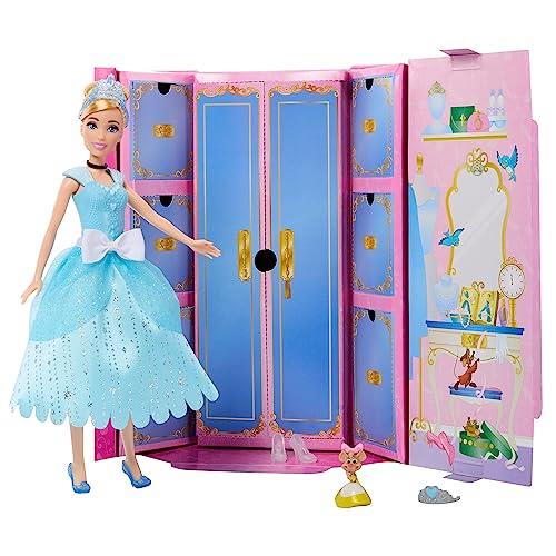 Mattel Disney Princess Toys, Cinderella Fashion Doll and Friend with 12 Surprise Fashions and Accessories, Inspired by the Disney Movie, Gifts for Kids