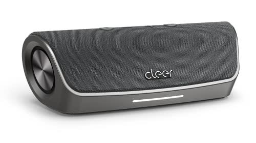Cleer Audio Scene - Bluetooth Speaker - IPX7 Waterproof - Digital Amplifier - Dual 48mm Drivers - Passive Radiators for Powerful Sound - Noise Cancelling Mic - 12 Hours Playback - Grey