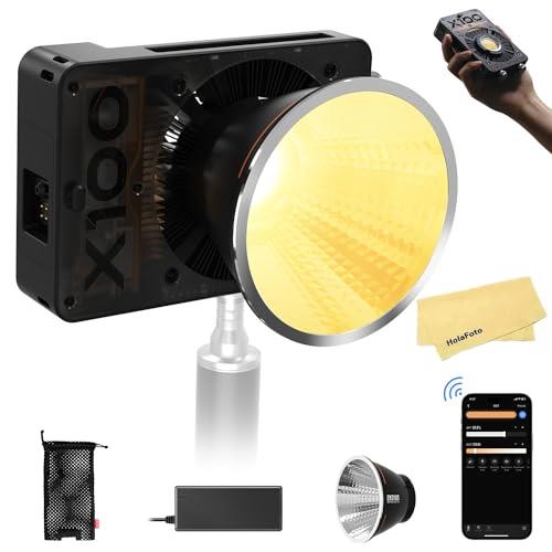 Zhiyun Molus X100 100W Bi-Color Pocket LED Video Light, 2700K-6500K CRI≥95 TLCI≥97 with Bluetooth Mesh and App Control Continuous Lighting for Photography, Outdoor, Studio Video, Live Stream