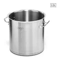Soga 18/10 Stainless Steel Stockpot Without Lid, 12 Litre Capacity