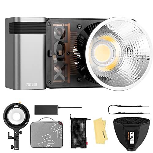 Zhiyun Molus X100 Pro 100W Bi-Color Pocket LED Video Light, 2700K-6500K CRI?95 TLCI?97 with Bluetooth Mesh and App Control Continuous Lighting for Photography, Outdoor, Studio Video, Live Stream