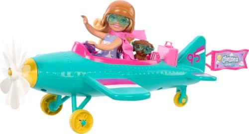 Barbie Chelsea Can Be.... Doll, Playset, and Accessories | Small Doll, 2 Seater Plane Playset with Spinning Propellor, and 7 Accessories, Ages 3+