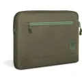 STM Eco Sleeve Fits up to a 16" Laptop – Made of 100% Recycled Fabric, Slim Lightweight and Durable, Protective Padded Laptop Compartment with Front Zipper Pocket - Green