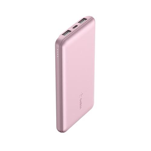 Belkin BoostCharge USB-C Portable Charger 20,000 mAh, 20K Power Bank w/ 1 USB-C Port and 2 USB-A Ports & Included USB-C to USB-A Cable for iPhone 15/Plus/Pro/Pro Max, Samsung Galaxy S24 & More - Pink