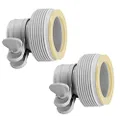 2PK Intex Krystal Clear Adapter B Connector Accessory for Swimming Pool Hose Gry