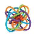 Manhattan Toy Winkel Rattle and Sensory Teether Baby Toy, Blue/Green/Orange