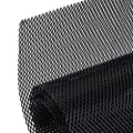 aggauto Universal 40"x13" Car Grill Mesh - Aluminum Alloy Automotive Grille Insert Bumper Rhombic Hole 3x6mm, One of the Most Multifunctional Shape Grids Black