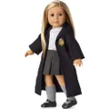 American Girl Harry Potter Hogwarts 5-Piece Uniform for 18-inch Dolls with a Black Robe, a White Button-Front Shirt, and a Pleated Twill Skirt