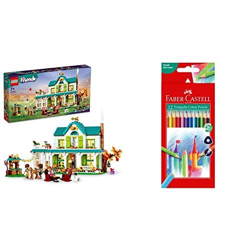 LEGO Friends Autumn's House 41730 Building Toy Set and Faber-Castell Tri Colour Pencils