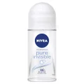 NIVEA Pure Invisible Roll On Deodorant (50ml), 48HR Anti-Perspirant Deodorant for Women, Female Deodorant Roll On with Anti-Stain Formula and Fresh Scent, Female Deodorant Roll-On, Pearl Extract and Avocado Oil, Suitable for all Skin Types, Long Lasting Roll On Deodorant, Anti Perspirant Roll on