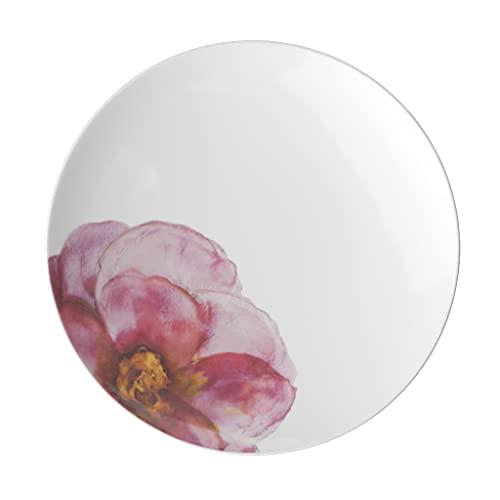 Villeroy & Boch - Rose Garden Coupe Dinner Plate, 28.5 x 28.5 x 3.5 cm, Premium Porcelain, White/Pink
