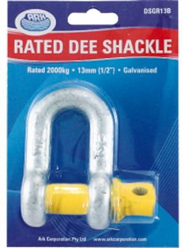 ARK Rated Galvanised Dee Shackle, 10 mm Size