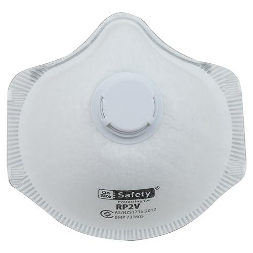 On Site Safety P2 Moulded Respirator Mask with Valve 10-Pieces