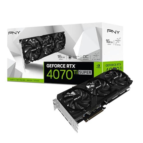 PNY nVidia Geforce RTX 4070 Ti Super 16GB Verto Overclocked Triple Fan DLSS 3 Graphics Cards