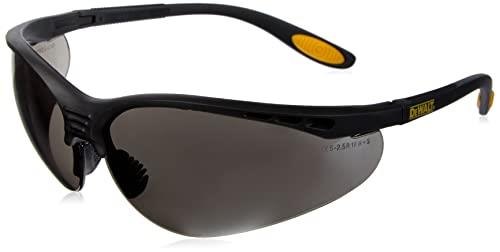 DeWalt Reinforcer Smoke Ploycarbon Safety Glasses - Black/Smoke, One Size