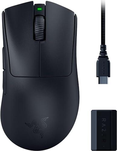 Razer DeathAdder V3 Pro 8000 Hz Smooth-Touch Wireless Ergonomic Esports Mouse, Black