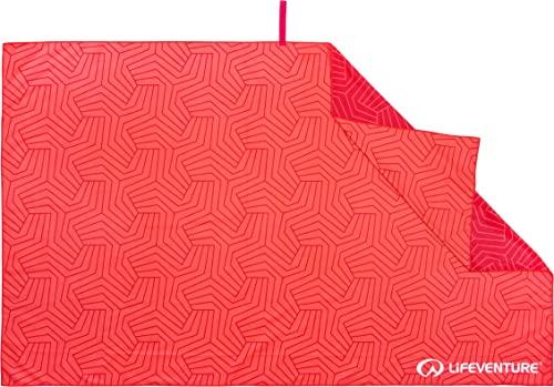 Lifeventure Recycled SoftFibre Travel Towel — Compact, Lightweight Quick-Dry Sports & Beach Towel, Sand-Free Design, Giant (Coral)