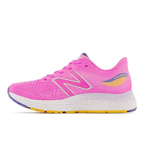 New Balance Kids Fresh Foam X 880V12 Running Sport Sneakers Shoes Vibrant Pink/Vibrant Apricot/Night Sky 6.5 W