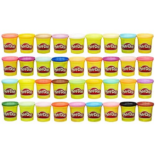 Play-doh Hasbro- 36 Pack Case of Colors - 85g tubs - Assorted colours of Non-Toxic PlayDoh Dough - Modeling Compound - Sensory Toys for Kids - Arts and Crafts - Girls and Boys - 36834 - Ages 3+