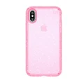 Speck 103132-6603 Products Presidio Clear + Glitter Case for iPhone X, Bella Pink With Gold Glitter/Bella Pink