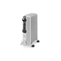 De'Longhi Radia S Oil Column Heater , with 1500W Timer, 3 Power Settings, Safety Features, Handle and Castors, TRRS0715T , White