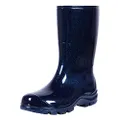 Asgard Women's Mid Calf Rain Boots Printed Waterproof Rubber Boots Short Garden Shose, Starry Blue, 8.5