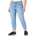 NOISY MAY Women's NMISABEL HW MOM Jeans LB BG NOOS, Light Blue Denim, 26/32
