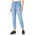 NOISY MAY Women's NMISABEL HW MOM Jeans LB BG NOOS, Light Blue Denim, 26/32