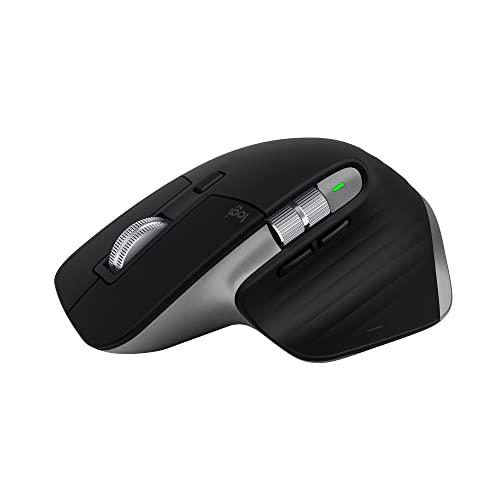 Logitech MX Master 3S for Mac Wireless Bluetooth Mouse, Ultra-Fast Scrolling, Ergo, 8K DPI, Quiet Clicks, Track on Glass, USB-C, Apple, iPad - Space Grey - With Free Adobe Creative Cloud Subscription