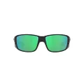 Costa Del Mar Men's Tuna Alley Pro Sunglasses, Black/Polarized Green Mirrored 580g, 60 mm