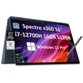 HP Spectre x360 2-in-1 Business Laptop (16" 3K QHD+ Touchscreen, Intel 14-Core i7-12700H, 16GB RAM, 512GB SSD, IST Stylus), Long Battery Life, Fingerprint, Backlit, Thunderbolt 4, Wi-Fi 6E, Win 11 Pro