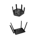 ASUS RT-AXE7800 Tri-Band WiFi 6E Extendable Router & RT-AX53U (AX1800) Dual Band WiFi 6 Extendable Router