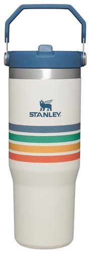 Stanley IceFlow™ Flip Straw Tumbler 30oz Varsity Collection Cream Stripe