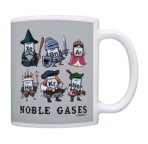 ThisWear Funny Science Gifts Noble Gases Periodic Table Gift 11oz Ceramic Coffee Mug