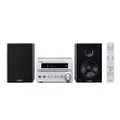 Yamaha CRX-B370D CD Receiver with Bluetooth Silver w. NS-BP102 Pair of Bookshelf Speakers Black Bundle