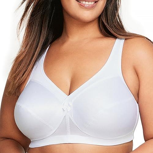 Glamorise Women's Full Figure MagicLift Active Wirefree Support Bra #1005, White, 22D