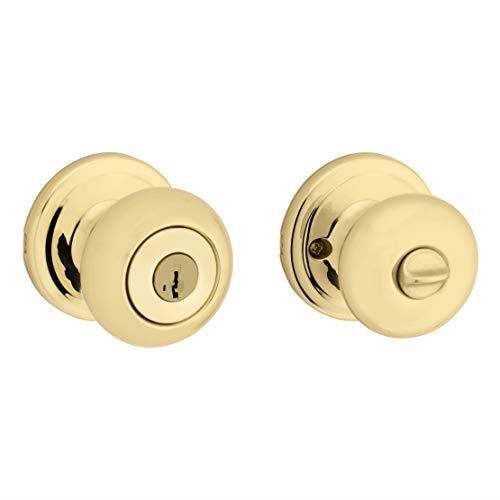 Kwikset Juno Entry Knob Featuring SmartKey in Polished Brass
