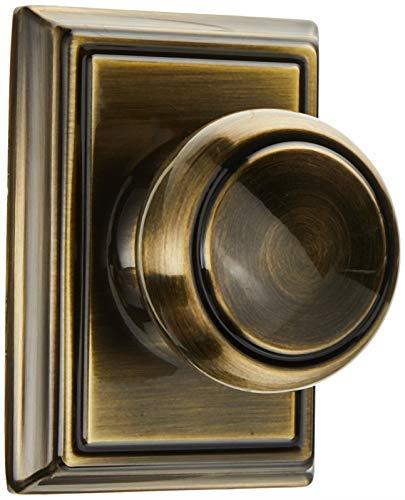 Schlage F10AND609ADD Addison Collection Andover Passage Knob, Antique Brass