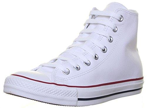 Converse womens unisex-adult mens Chuck Taylor All Star Leather High Top White ( Men : 12US / Women : 14 US )