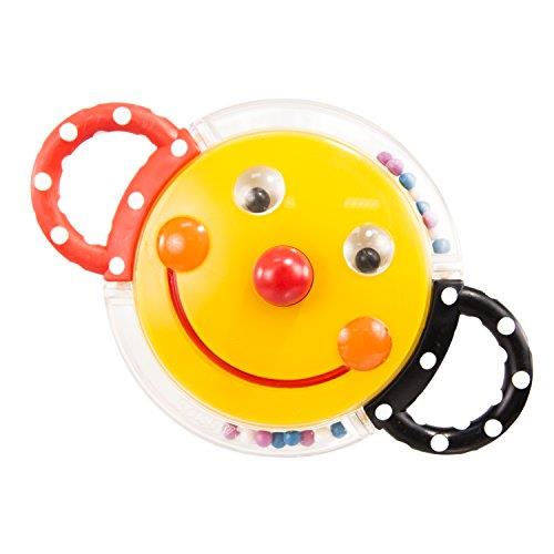 Sassy Smiley Face Mirror Rattle, Multicolour