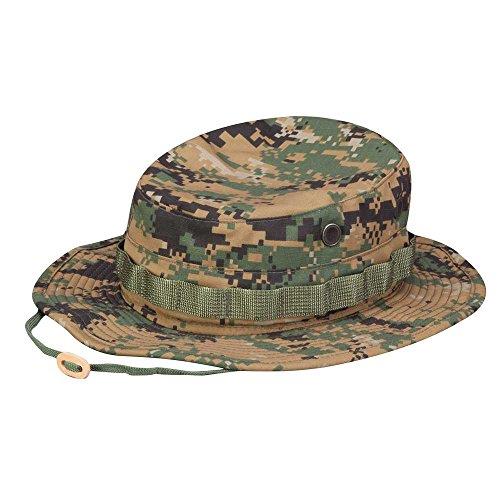 Propper Men's Twill Boonie Sun Hat, Womens Mens, F550225, Woodland Digital, 7 1/4