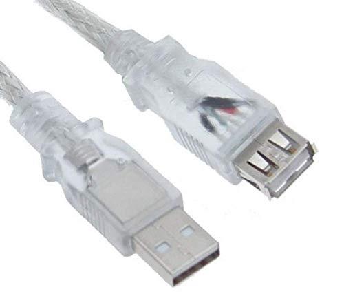 Astrotek USB 2.0 Type A Male to Type A Female Extension Cable, 3 Meter Length, Transparent