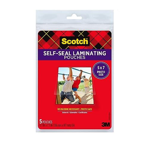 Scotch Glossy Document or Photo Laminating Pouch, 5 x 7 Inches, 5-Pack (PL905)
