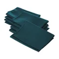LA Linen 10-Pack Poly Poplin Napkin, Soft Cloth Napkins, Washable Reusable Napkins, Stain and Wrinkle Resistance Table Napkins for Dinner, Wedding, Parties, 18 by 18-Inch, Teal Dark
