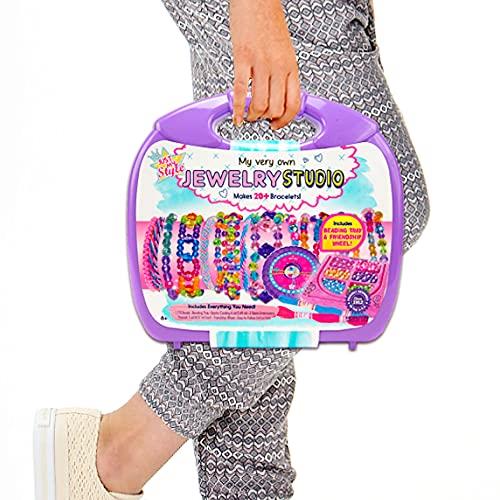 Just My Style My Very Own Jewelry Studio by Horizon Group USA,DIY Personalized Bracelet Making Kit with 1700+ Beads & 11 Yd of Cording,Includes ABC Beads,Accent Beads,Beading Tray & More.Multicolored