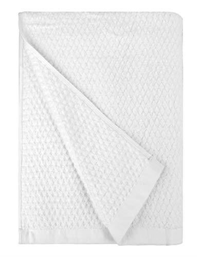 Everplush Diamond Jacquard Quick Dry Bath Towel, 1 Pack, White